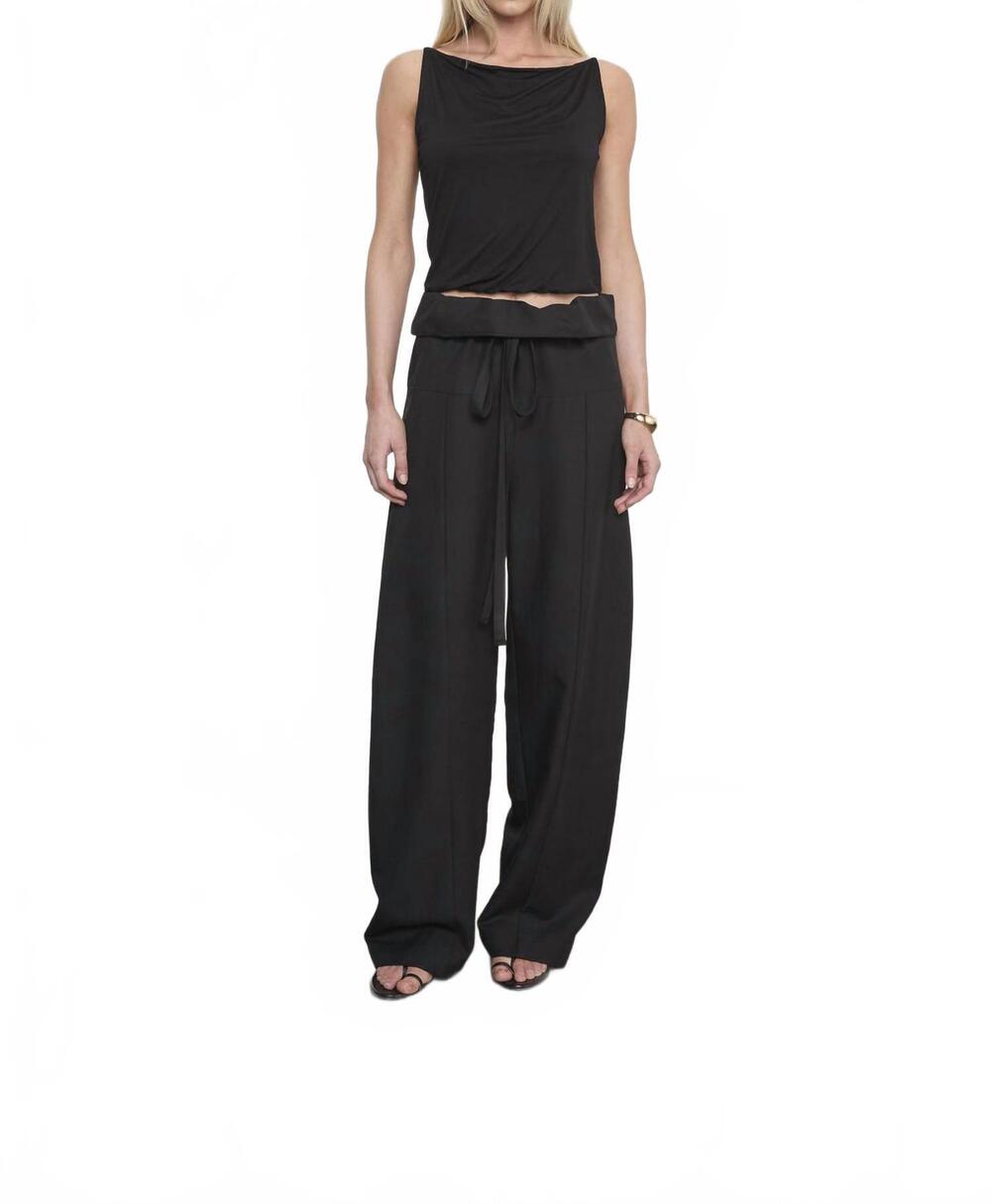 NEW ENZA COSTA twill fisherman pant in black